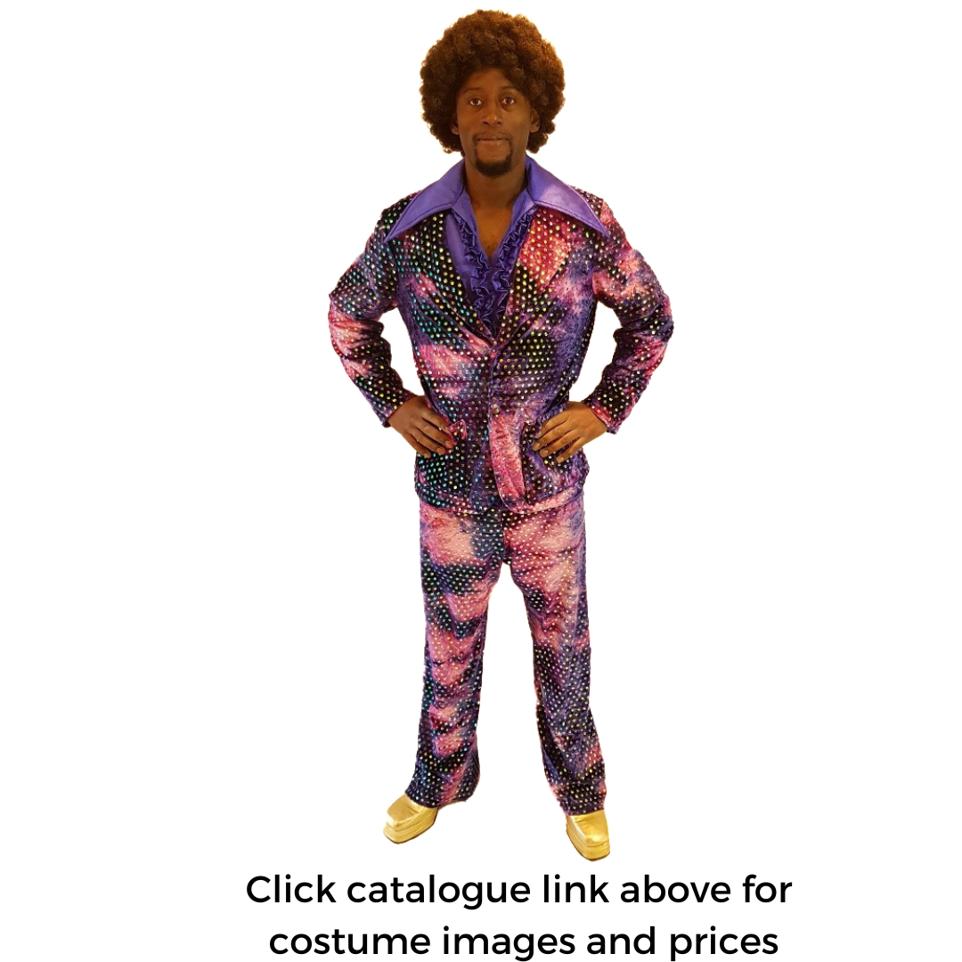 Men's 60s and 70s Quality Fancy Dress Costume Hire